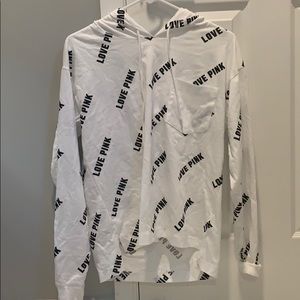 PINK Victoria’s secret hooded long sleeve shirt